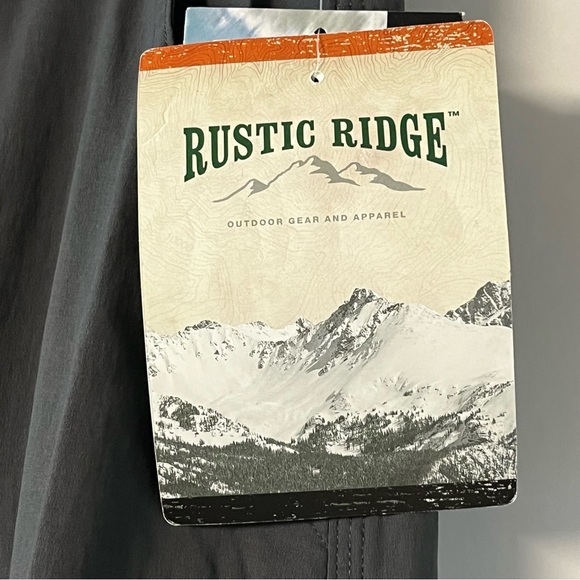 New Men’s Rustic Ridge Carbon Gray Convertible Zip-Off Hiking Cargo Pants 2X - Picture 5 of 13